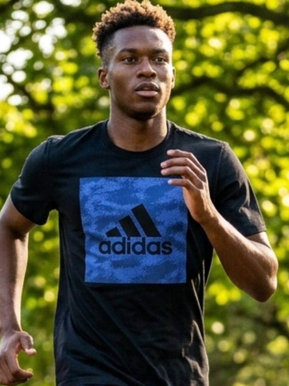 Adidas Black “Burnout” Box Logo Cotton Crew T-Shirt LG